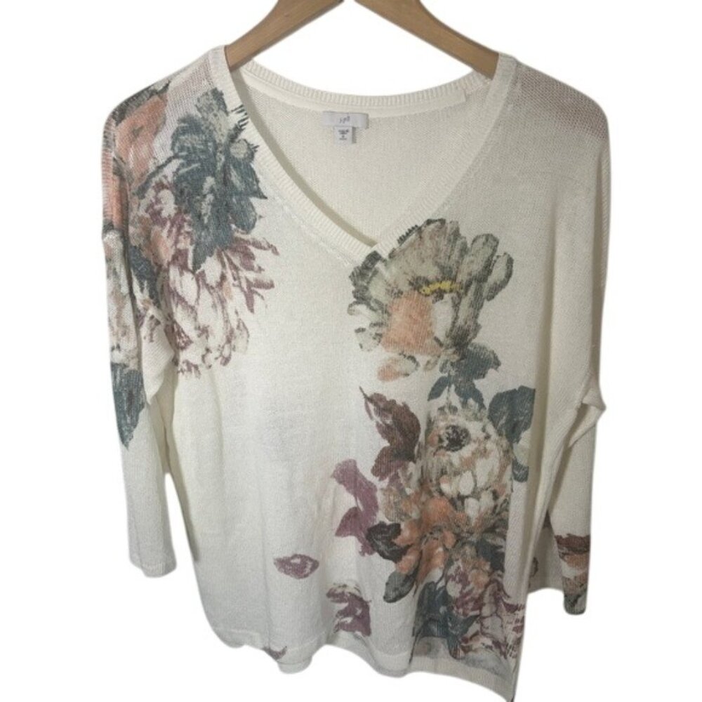 J Jill linen blend sweater size MP medium petite